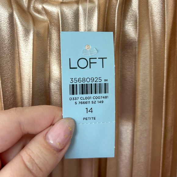 Loft Metallic Midi Skirt Size 14